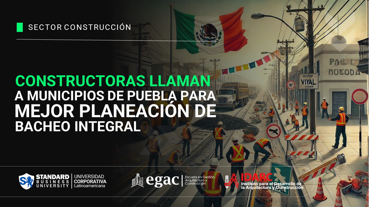 Constructoras llaman a municipios de Puebla para mejor planeación de bacheo integral