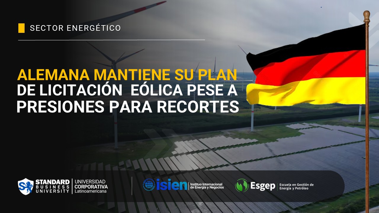 Alemania mantiene su plan de licitación eólica pese a presiones por recortes