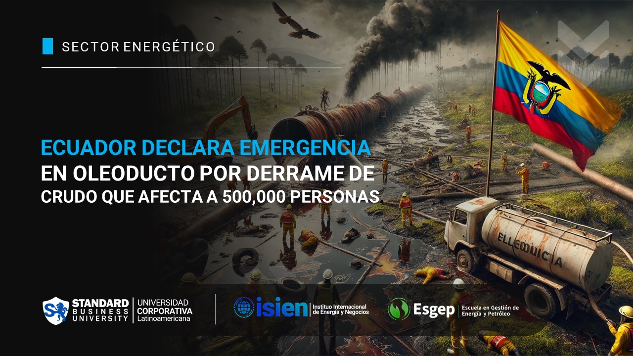 Ecuador declara emergencia en oleoducto por derrame de crudo que afecta a 500,000 personas