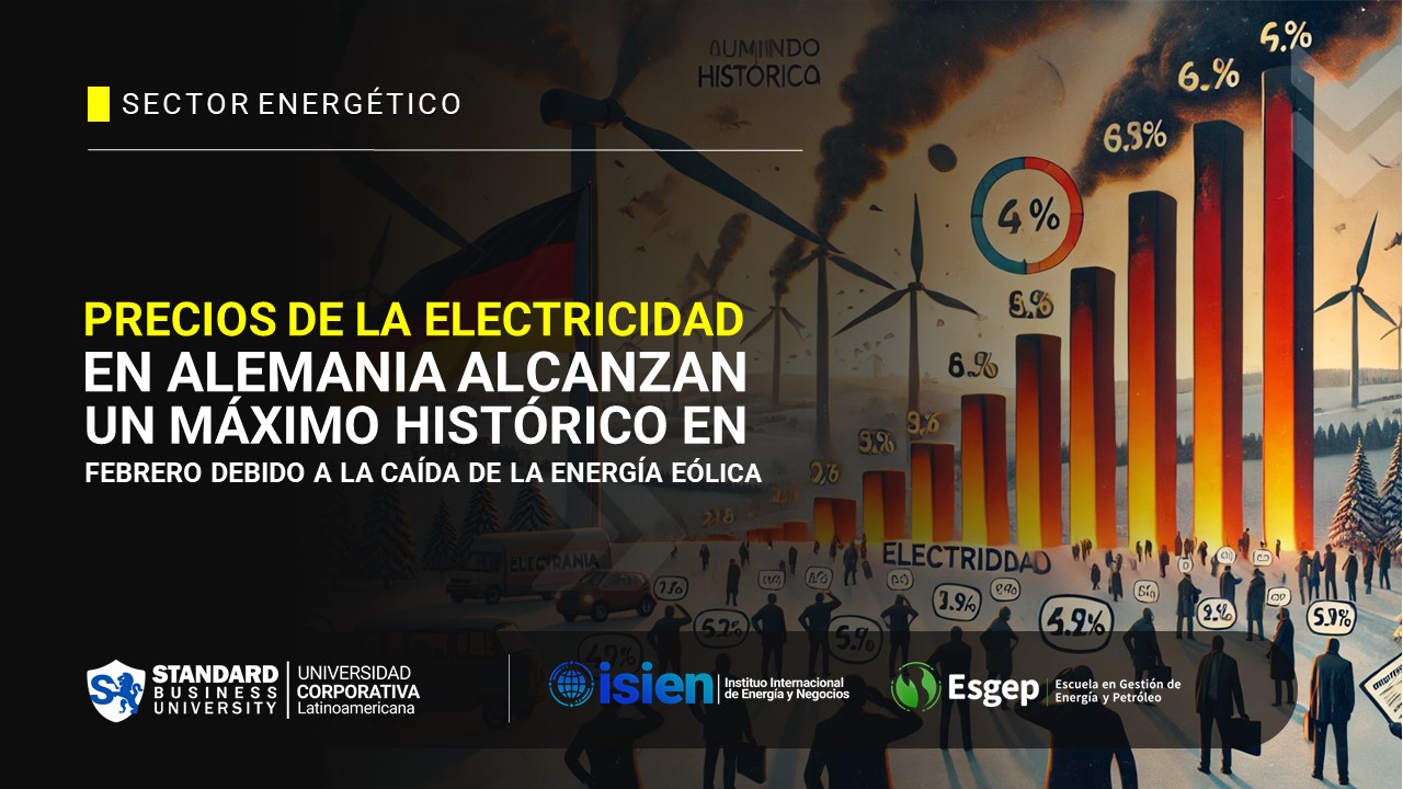 Los precios de la electricidad en Alemania alcanzan un máximo histórico en febrero debido a la caída de la energía eólica