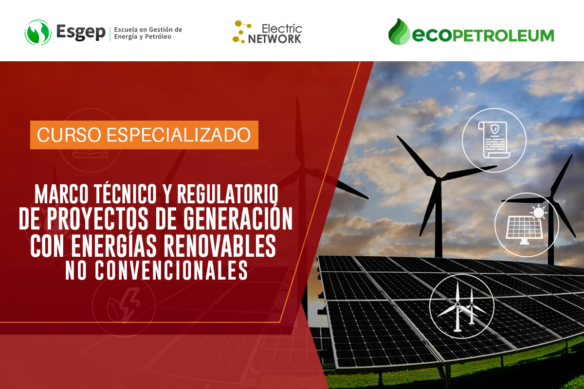 CURSO ESPECIALIZADO EN MARCO TéCNICO Y REGULATORIO DE PROYECTOS DE GENERACIóN CON ENERGíAS RENOVABLES NO CONVENCIONALES