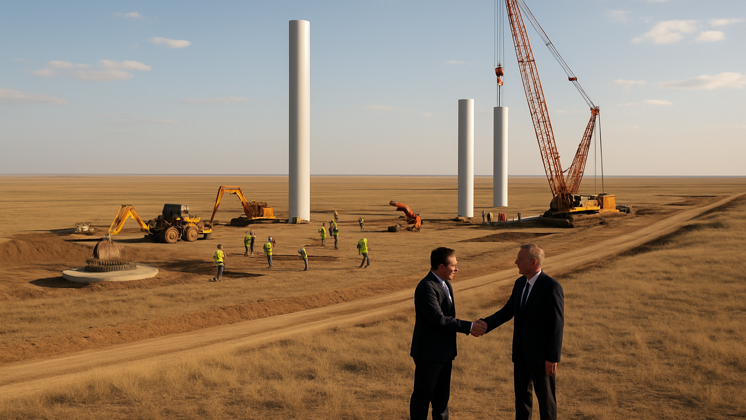 Parque eólico Kazajistán Emiratos arranca con 1 GW en Zhambyl