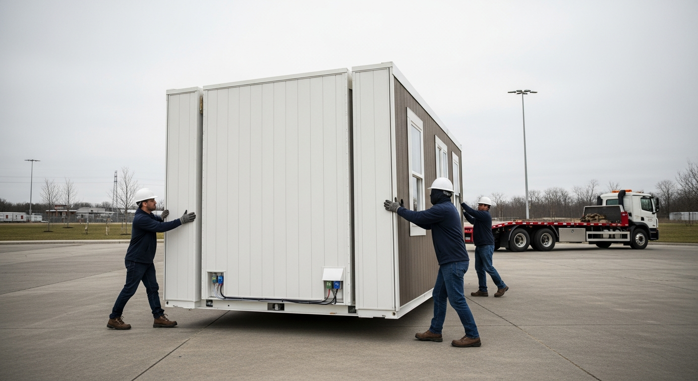 Casa modular plegable lista para habitar en menos de una hora