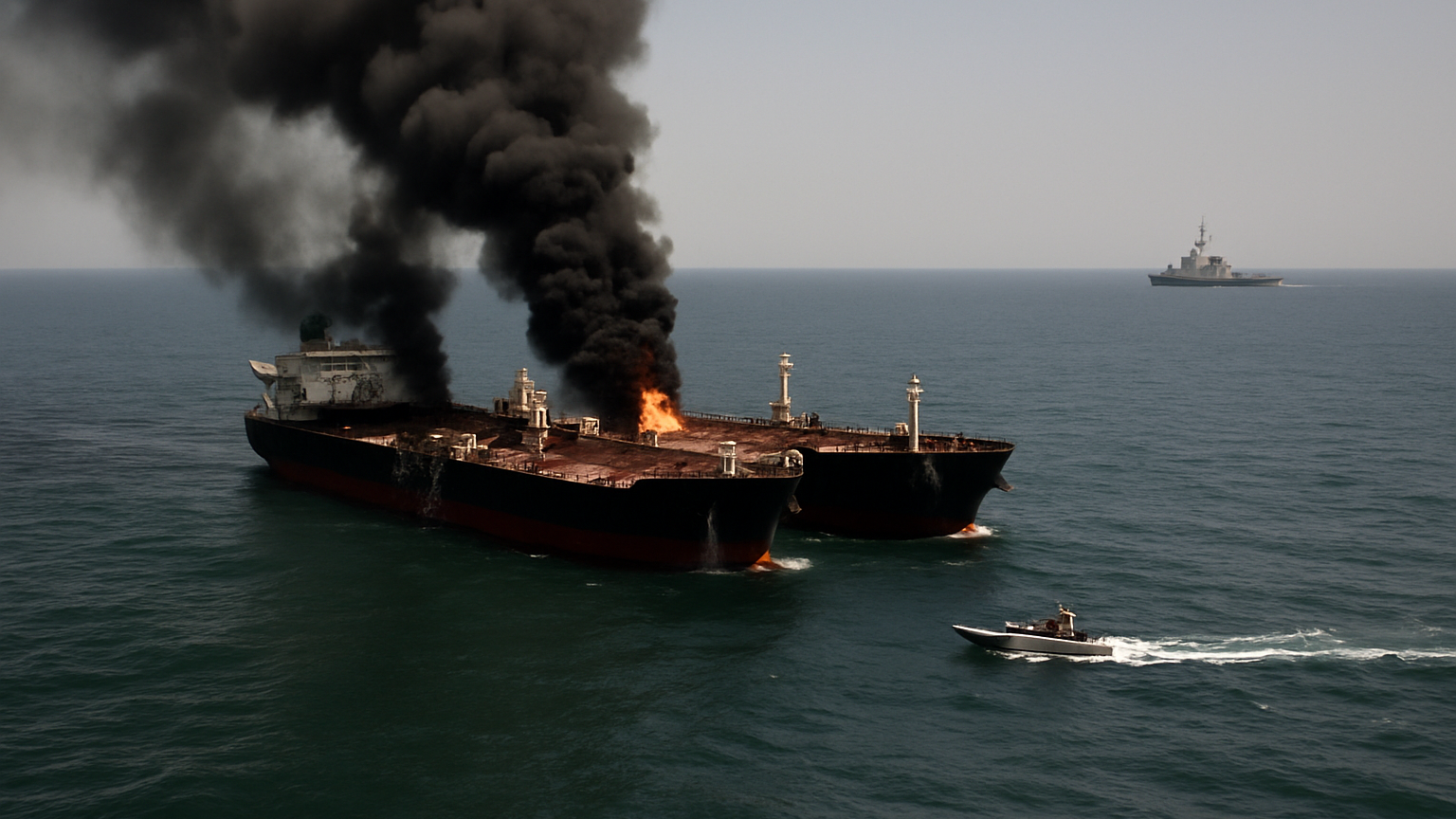 Cierre del estrecho de Ormuz: Irán ataca dos petroleros con escolta de EEUU