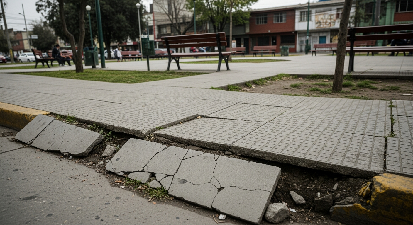 Preocupante déficit en ciudades: Se requieren más de US$15 mil millones para mejorar aceras y espacios públicos