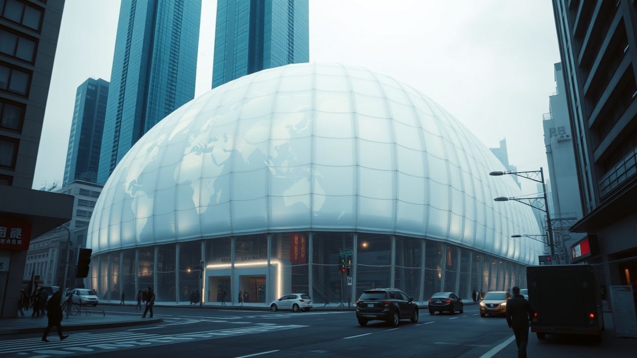 Membrana neumática en obras de Pekín reduce polvo y ruido 95%