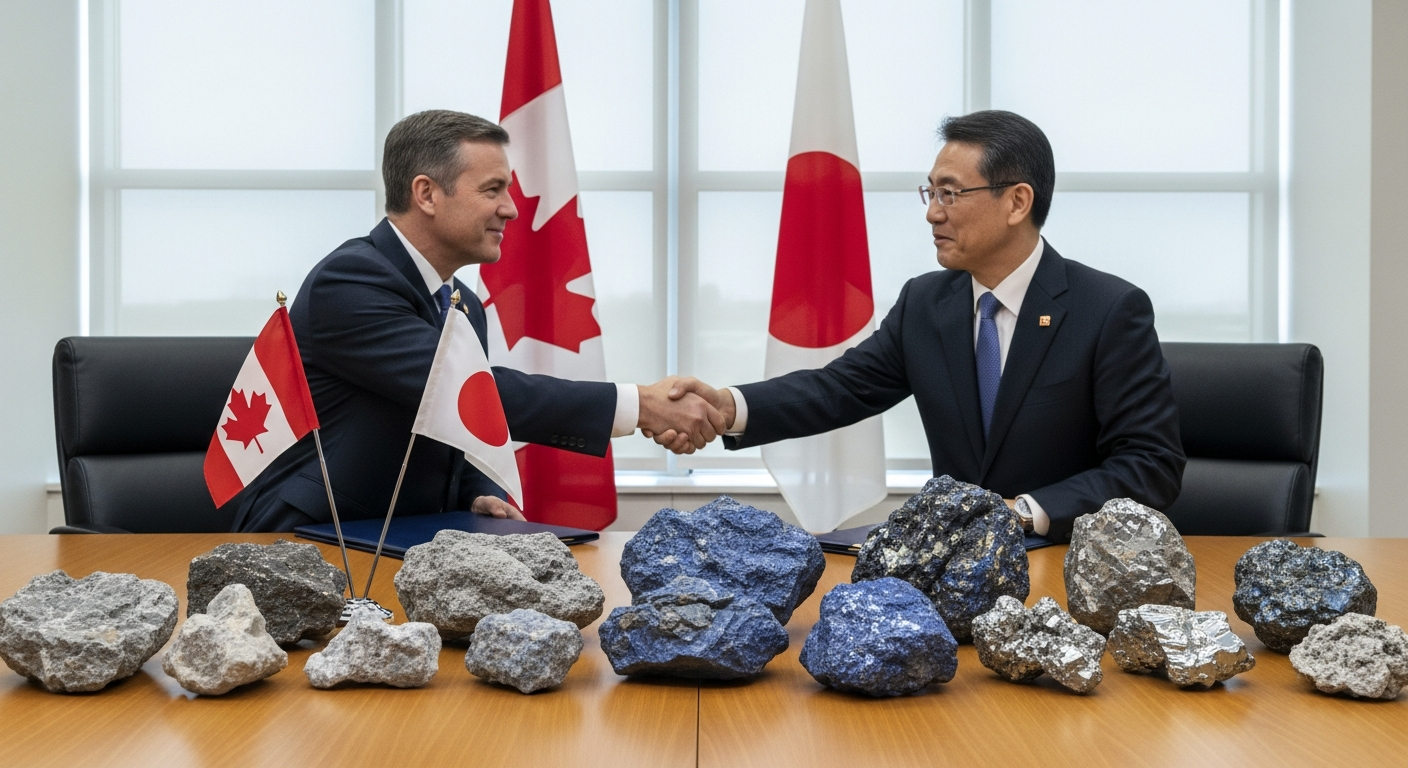 Canadá y Japón exploran reservas conjuntas de minerales críticos