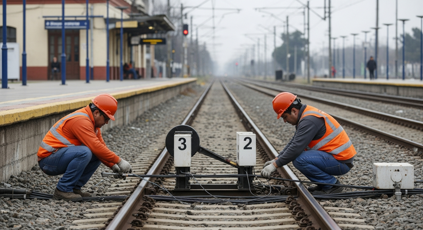 Renovación infraestructura ferroviaria avanza en la línea Sarmiento