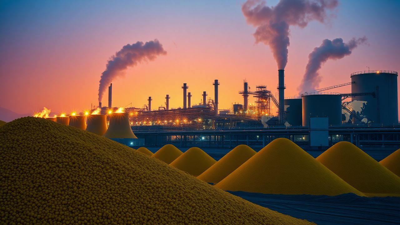 Azufre fertilizantes: China restringe exportaciones y presiona mercado global