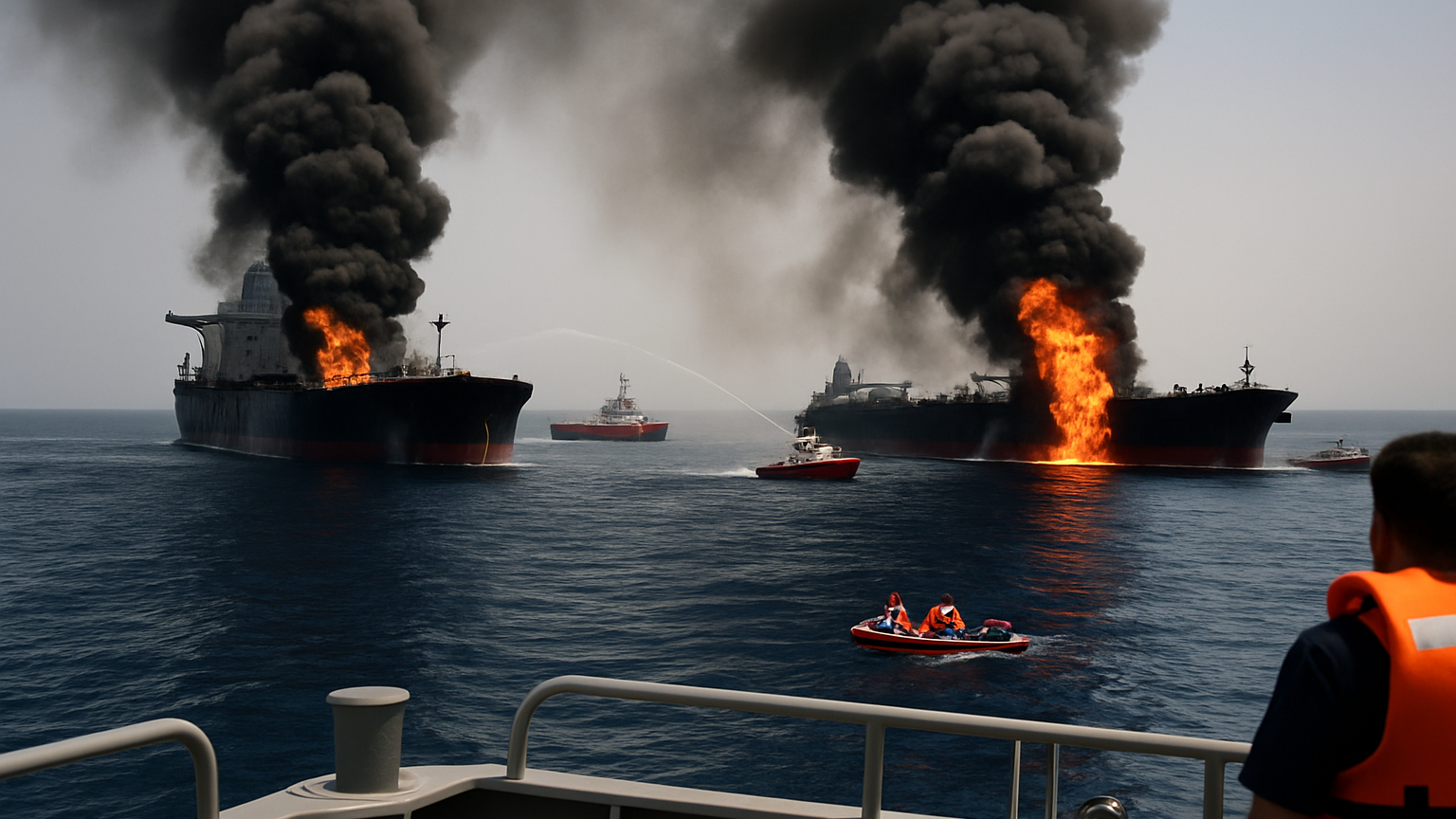 Ataque con misiles iraníes hiere dos petroleros en el estrecho de Ormuz