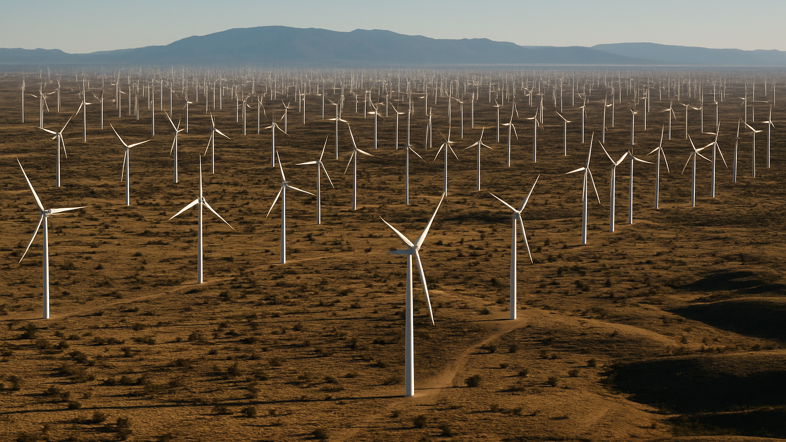 Parque eólico SunZia: 916 turbinas y 3650 MW en Nuevo México