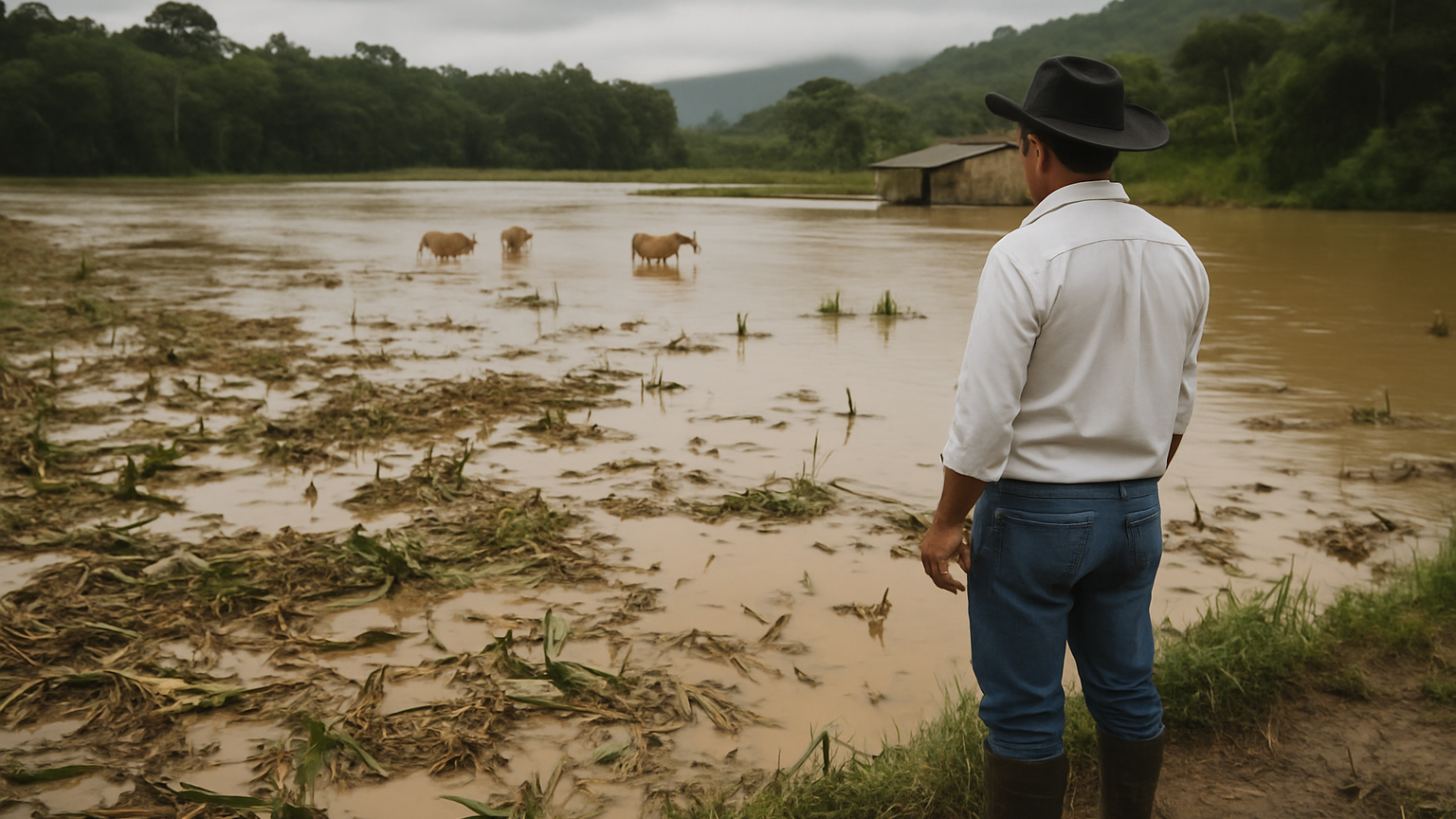 Inundaciones en Zamora dejan 15.575 animales muertos y 212 hectáreas dañadas