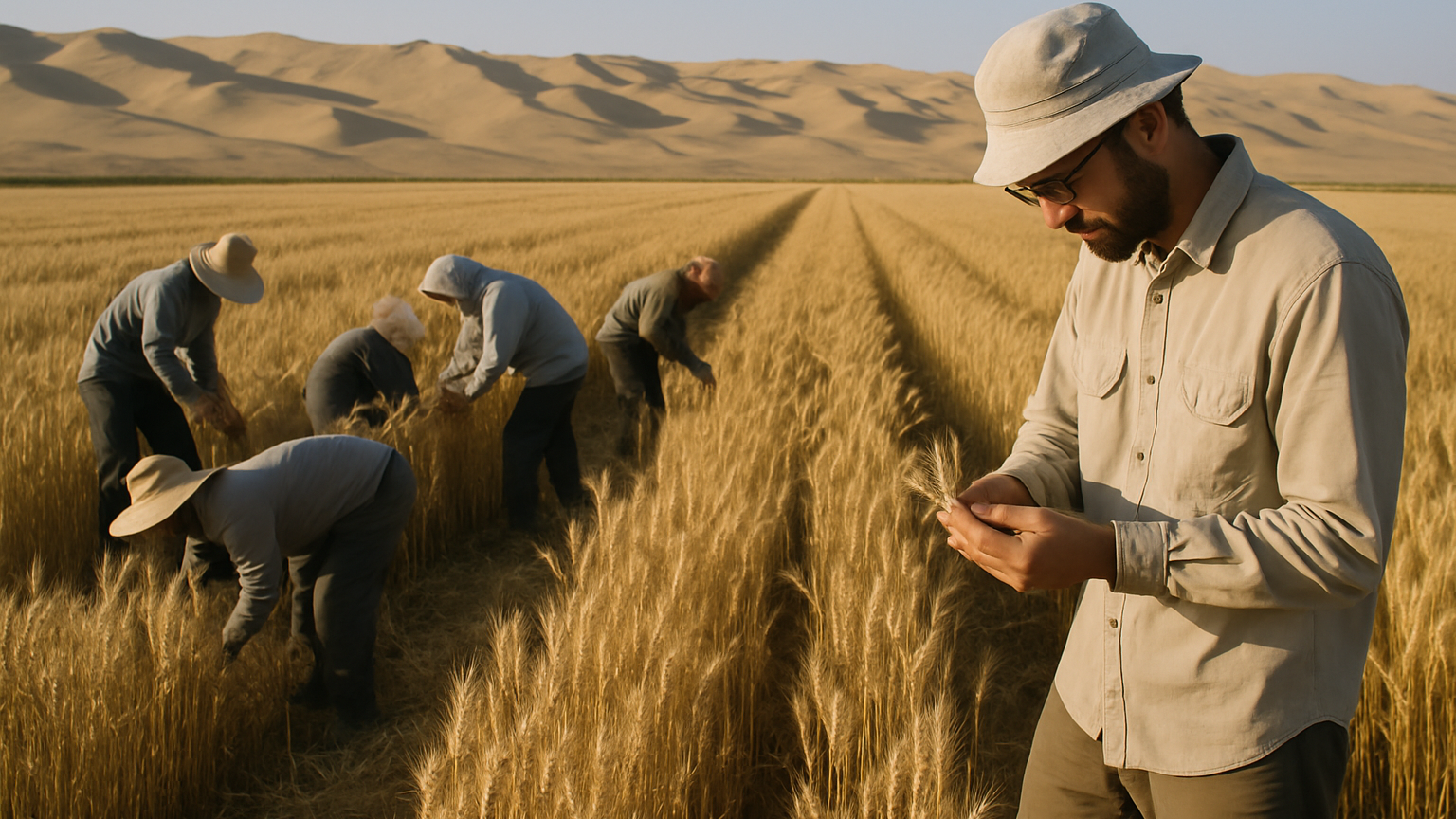 Cultivo de trigo en desierto logra récord de rendimiento en China