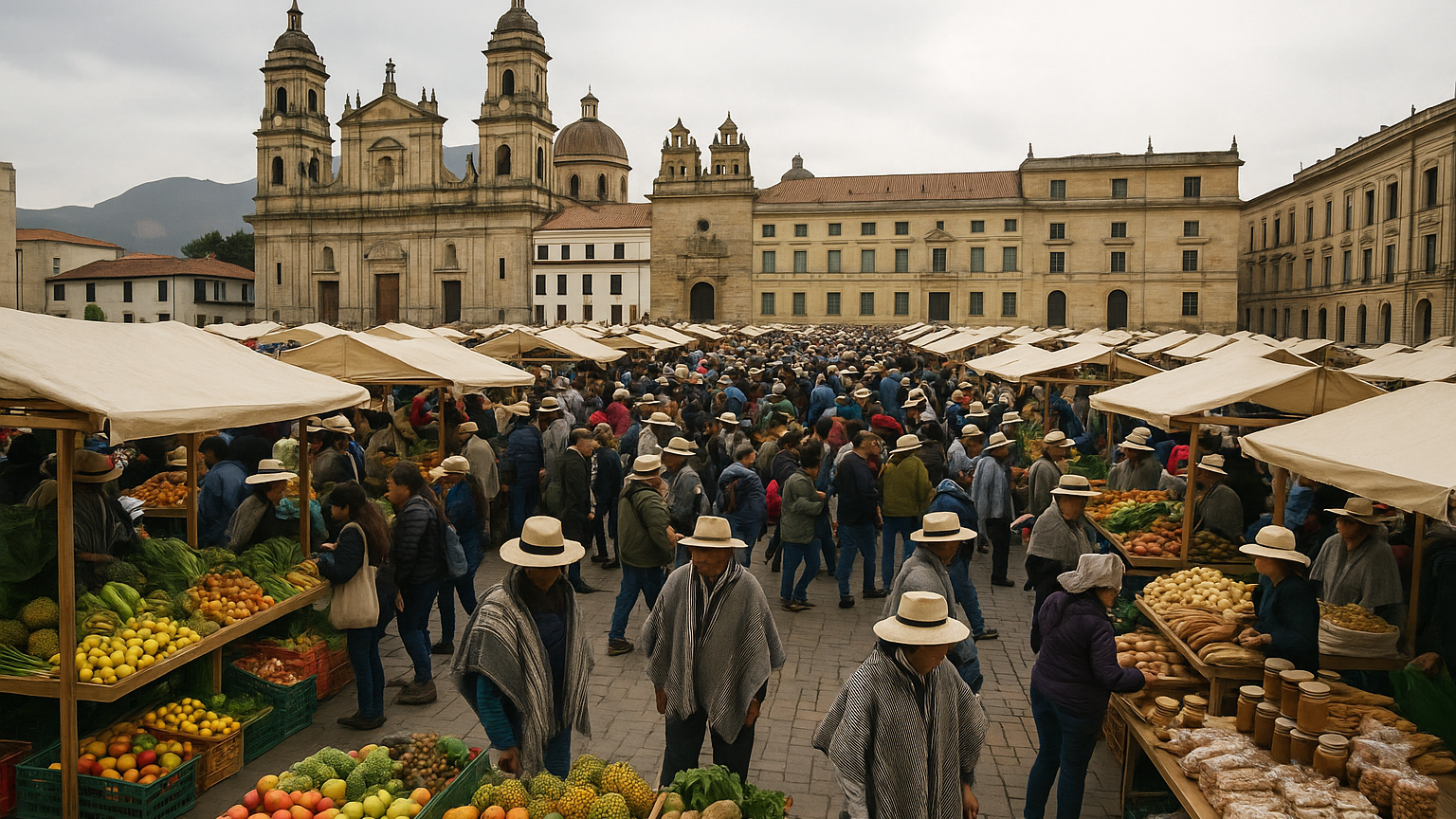 Mercado campesino en Plaza de Bolívar reúne 200 productores rurales