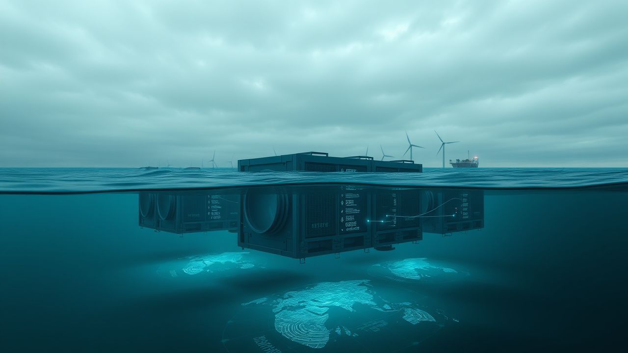 Centro de datos submarino opera en China con energía eólica marina