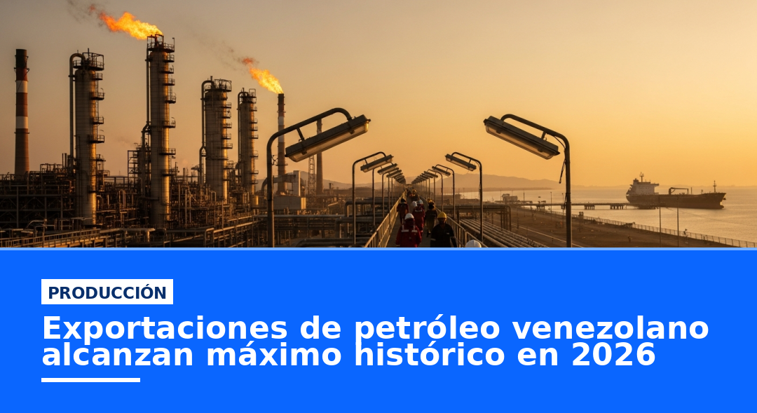 Exportaciones de petróleo Venezuela alcanzan máximo en siete años