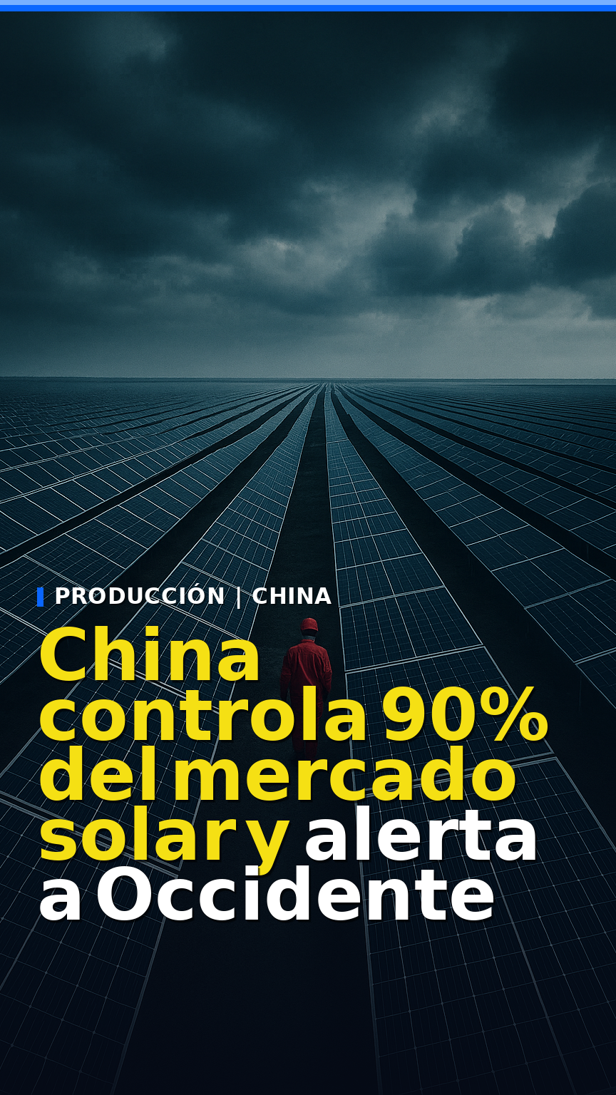 China controla 90% del mercado solar y alerta a Occidente